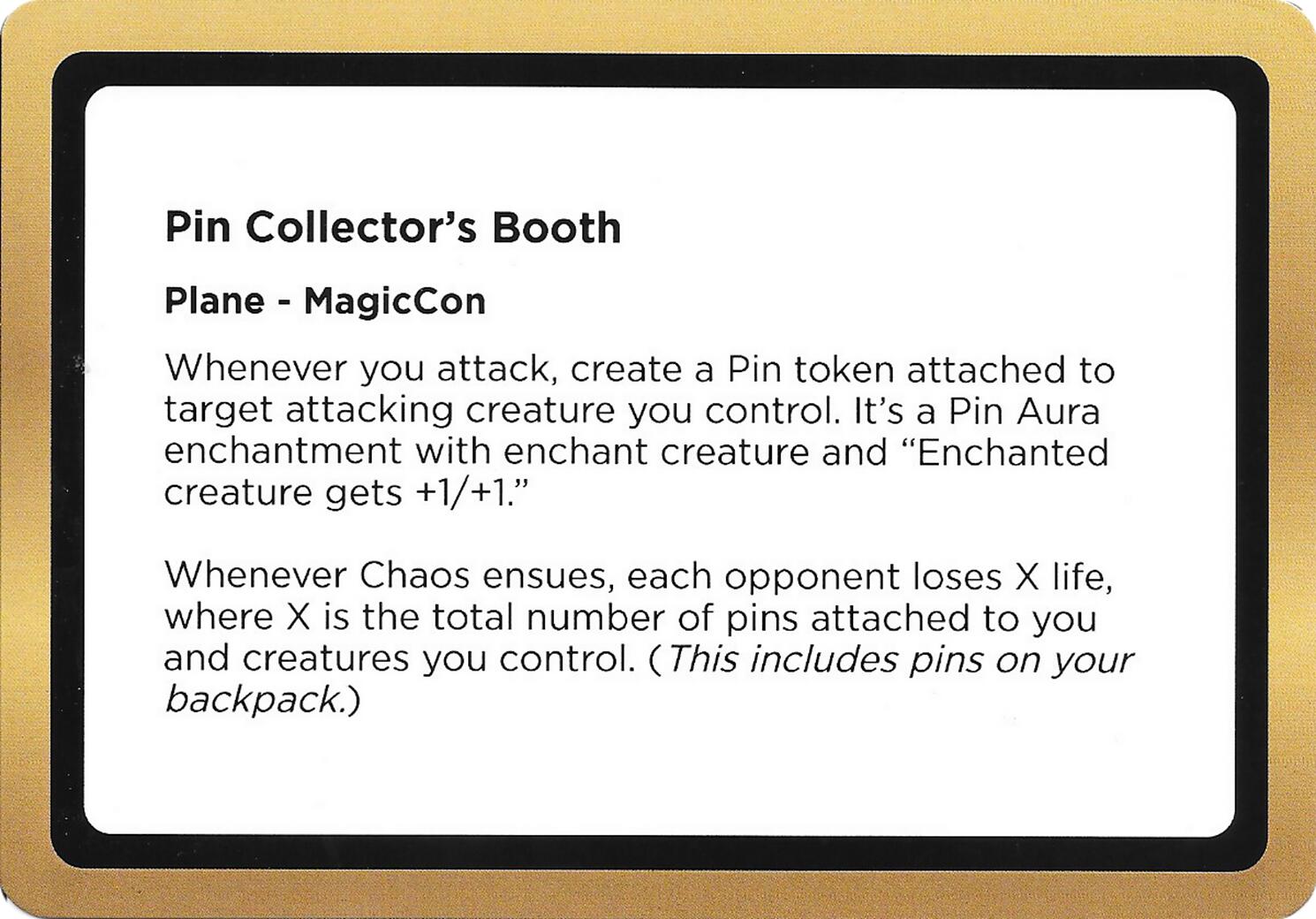 Pin Collector's Booth (Black Lotus Unknown Planechase) [Oversize Cards] | Devastation Store