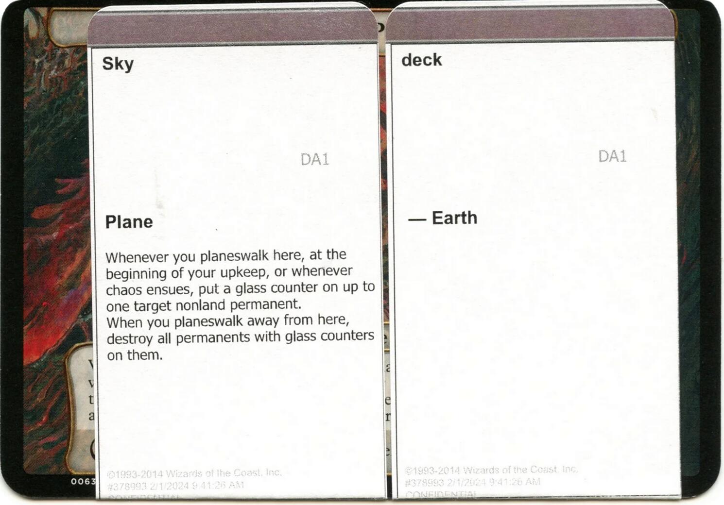 Sky Deck (Black Lotus Unknown Planechase) [Oversize Cards] | Devastation Store