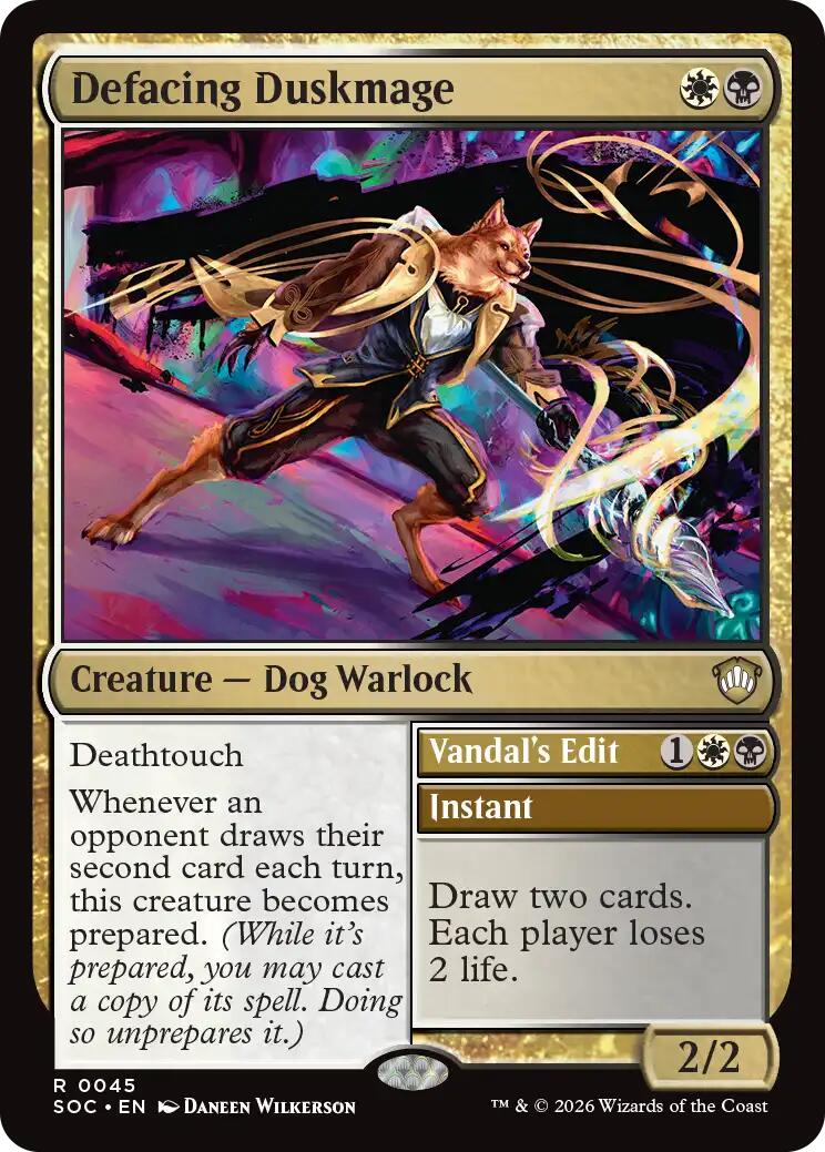 Defacing Duskmage [Secrets of Strixhaven Commander] | Devastation Store