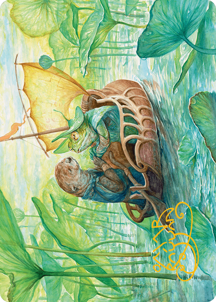 Run Away Together Art Card (Gold-Stamped Signature) [Bloomburrow Art Series] | Devastation Store