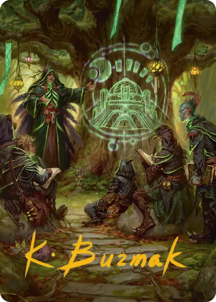 Sylvan Library Art Card (Gold-Stamped Signature) [Secrets of Strixhaven Art Series] | Devastation Store