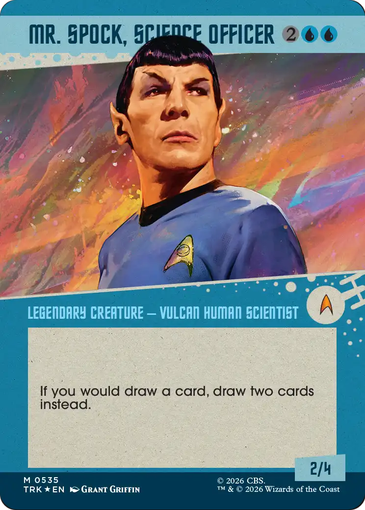 Mr. Spock, Science Officer (Borderless) (Surge Foil) [Star Trek] | Devastation Store