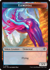 Dragon Illusion // Elemental (0002) Double-Sided Token [Secrets of Strixhaven Commander Tokens] | Devastation Store