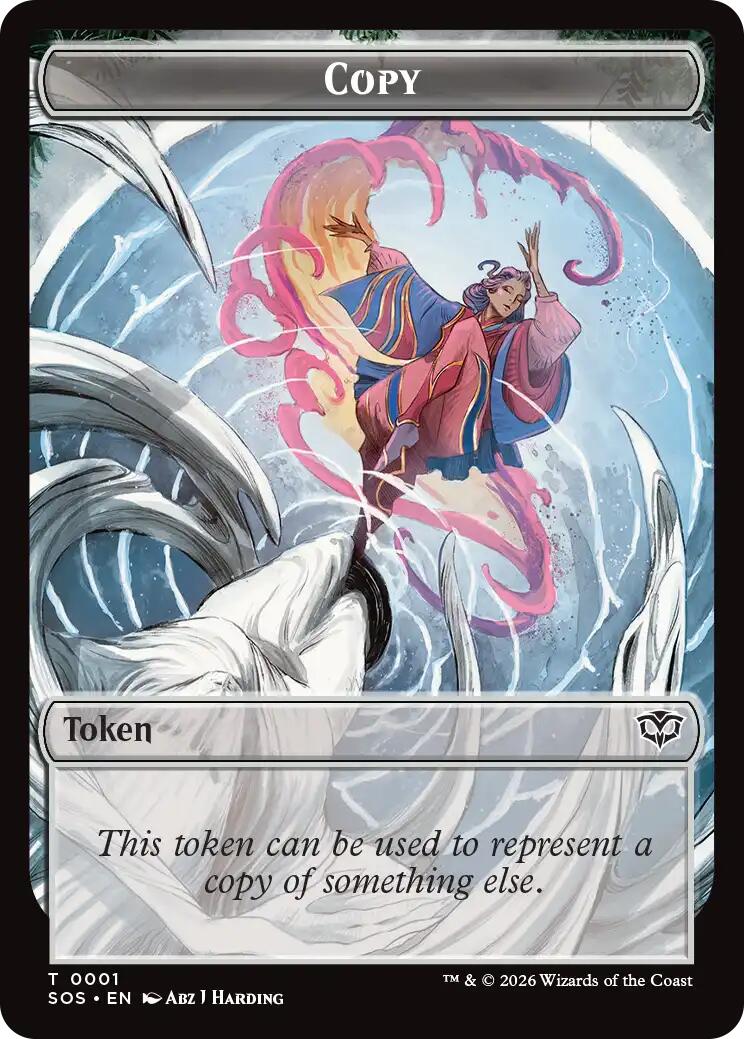 Copy // Spirit (0010) Double-Sided Token [Secrets of Strixhaven Tokens] | Devastation Store