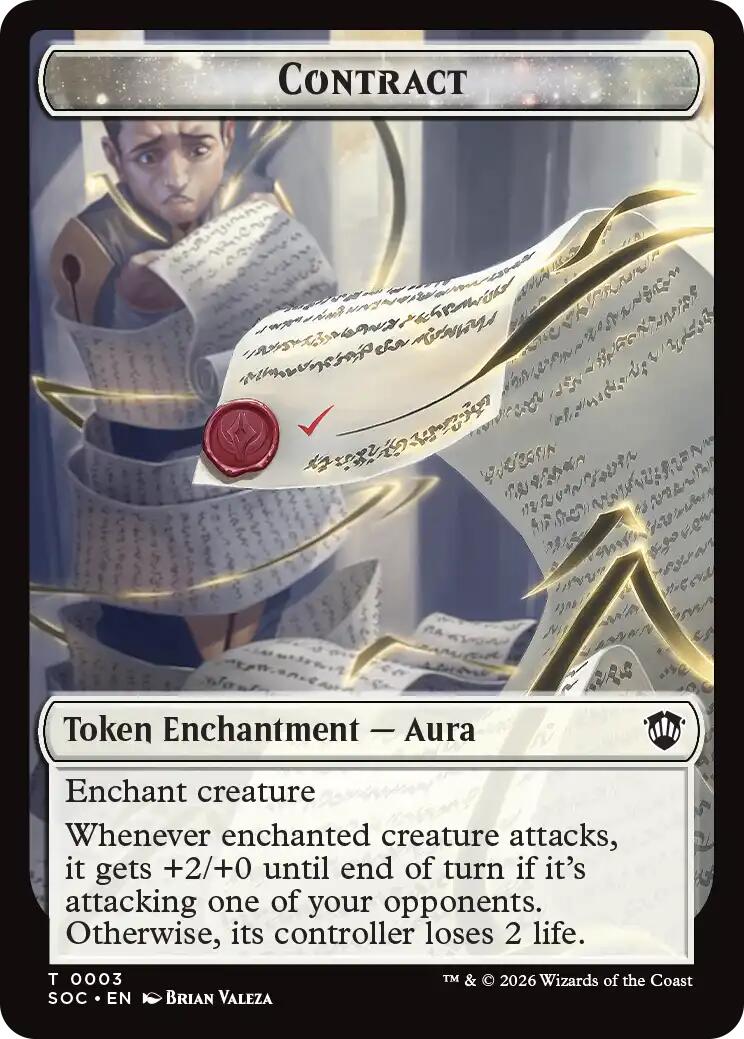 Contract // Pegasus Double-Sided Token [Secrets of Strixhaven Commander Tokens] | Devastation Store