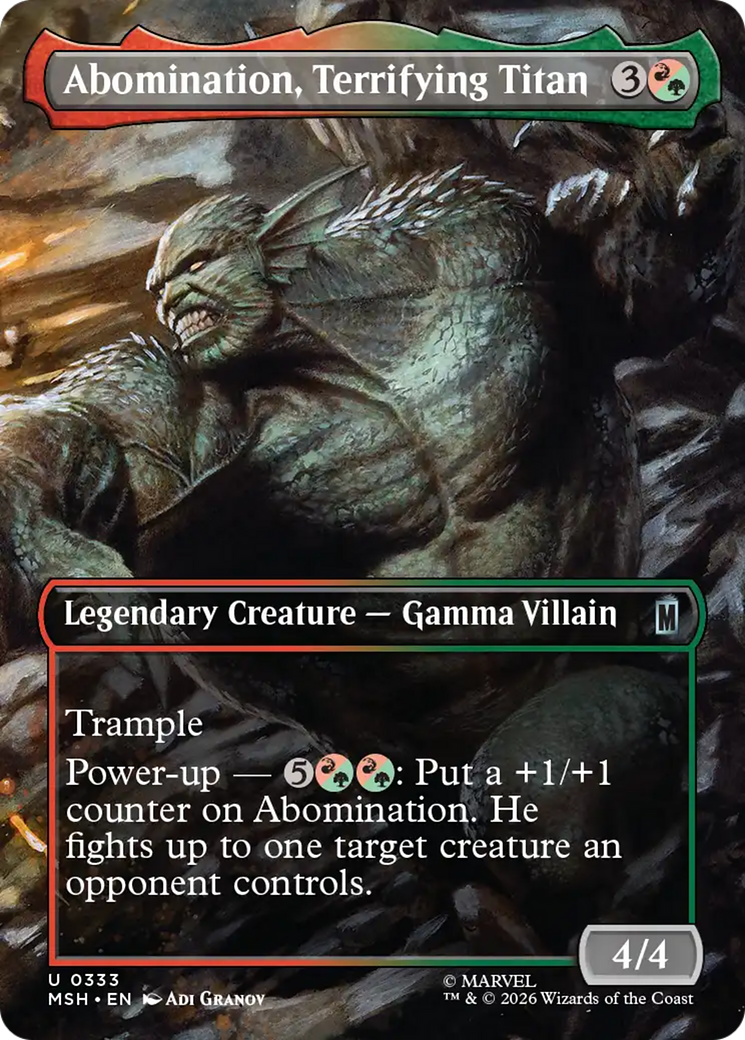 Abomination, Terrifying Titan (Borderless) [Marvel Super Heroes] | Devastation Store