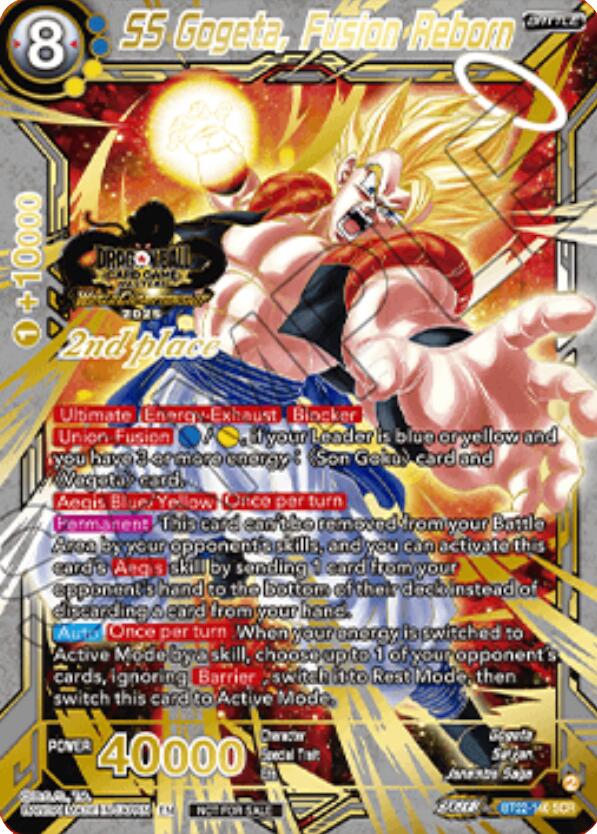 SS Gogeta, Fusion Reborn (2025 World Championship Stamp) (2nd Place) (BT22-140) [Tournament Promotion Cards] | Devastation Store