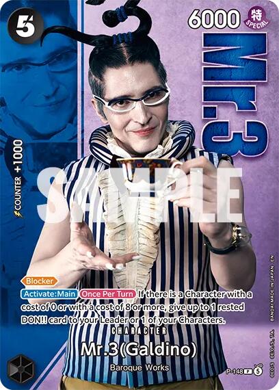 Mr.3 (Galdino) - P-148 (Premium Card Collection -Live Action Edition Vol.2 Baroque Works-) [One Piece Promotion Cards] | Devastation Store
