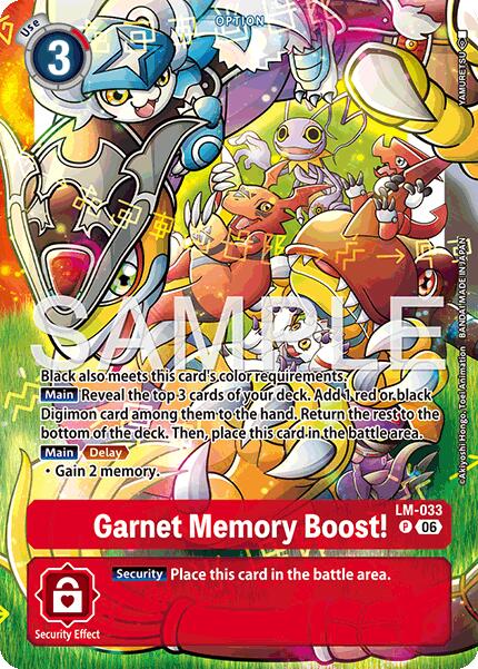 Garnet Memory Boost! [LM-033] (Alternate Art) [Starter Deck: Beatbreak] | Devastation Store