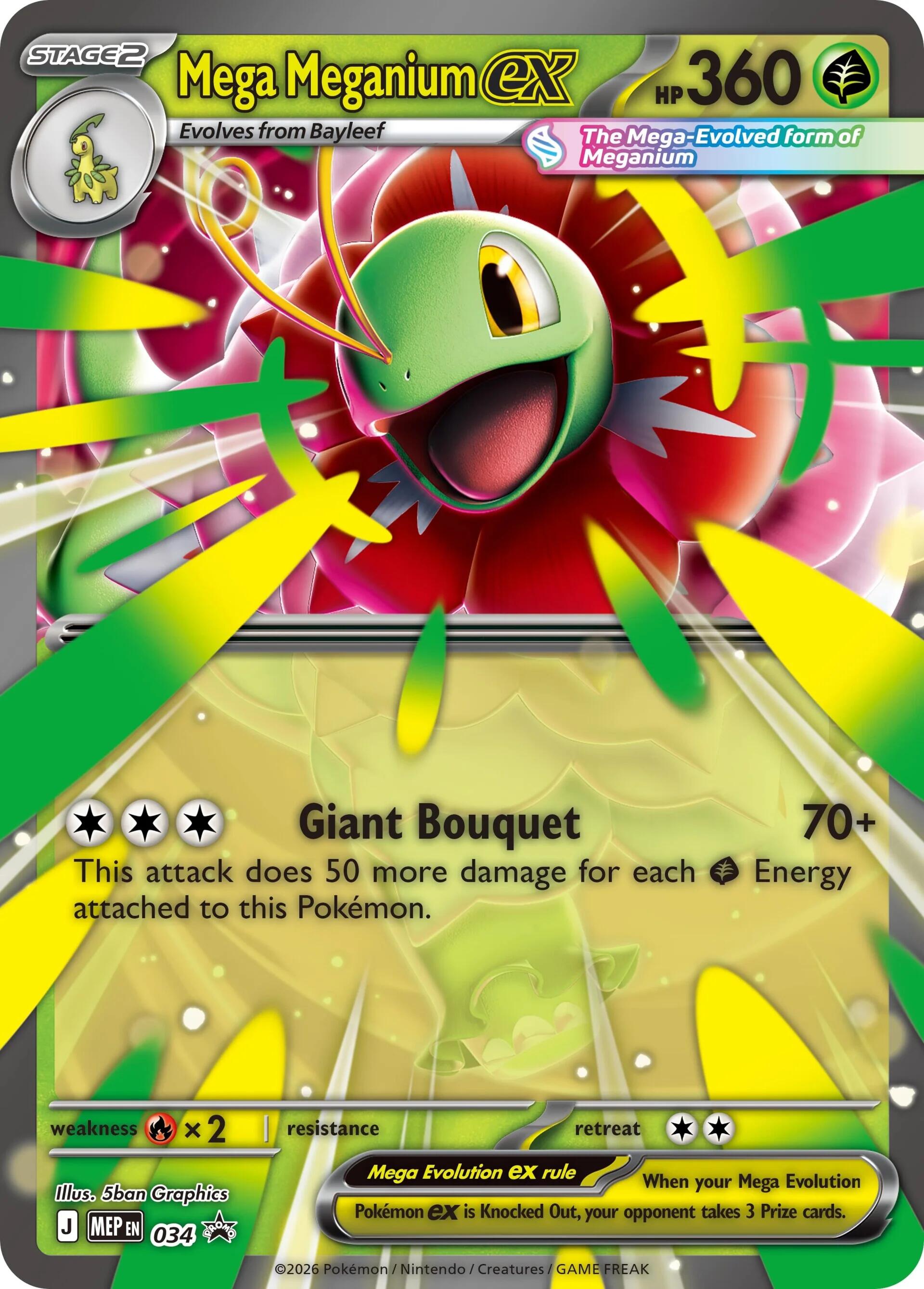 Mega Meganium ex (034) (Jumbo) [Mega Evolution Promo] | Devastation Store