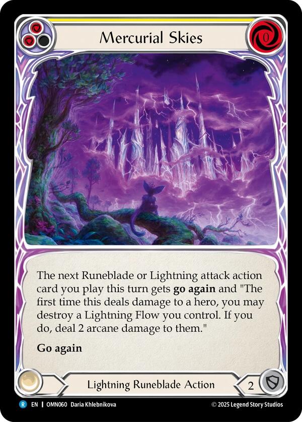 Mercurial Skies (Yellow) [OMN060] (Omens of the Third Age)  Rainbow Foil | Devastation Store