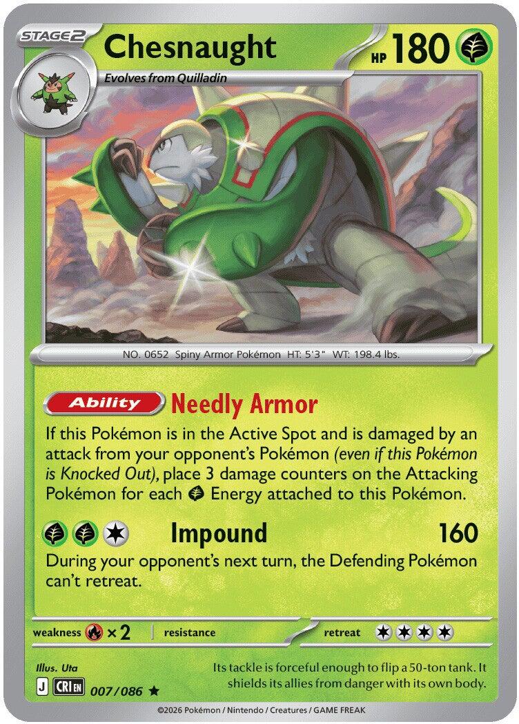 Chesnaught (007/086) [Mega Evolution: Chaos Rising] | Devastation Store