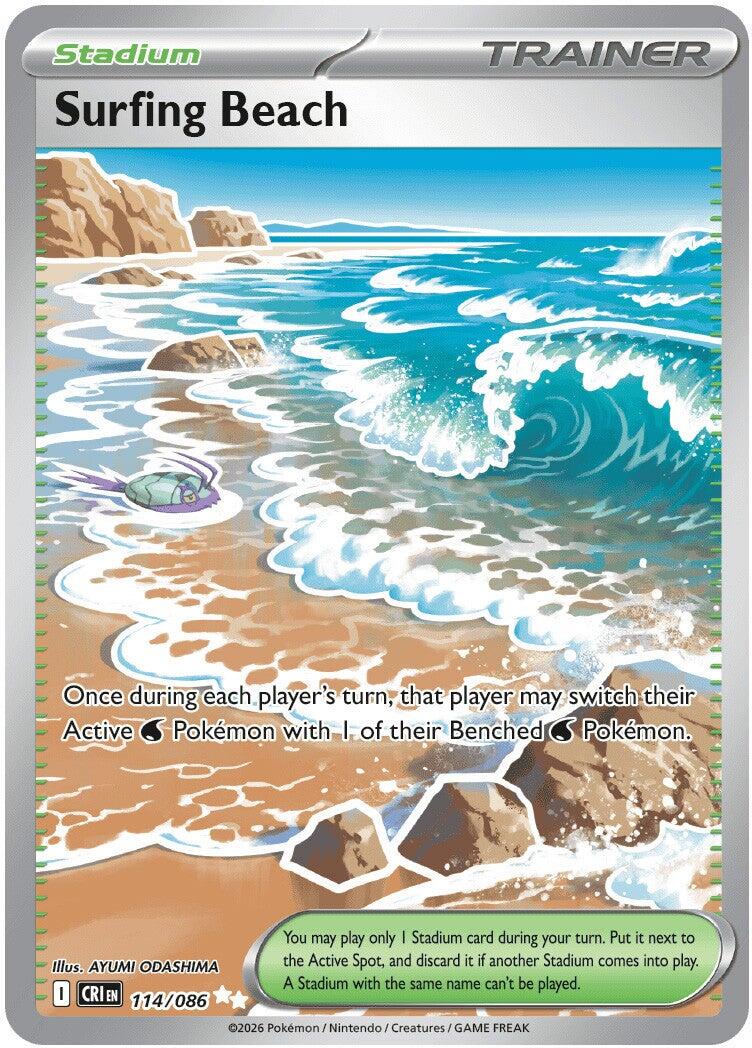 Surfing Beach (114/086) [Mega Evolution: Chaos Rising] | Devastation Store