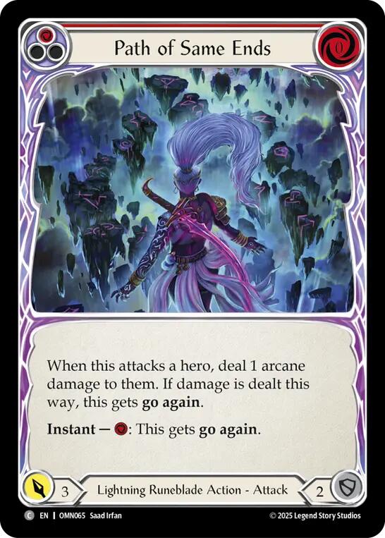 Path of Same Ends (Red) [OMN065] (Omens of the Third Age)  Rainbow Foil | Devastation Store
