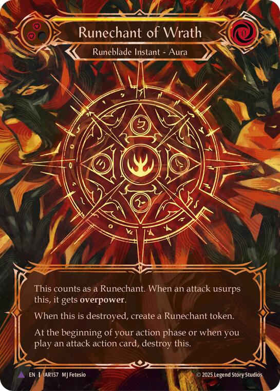 Runechant of Wrath (Yellow) (Marvel) [IAR157-MV] (Omens of the Third Age)  Cold Foil | Devastation Store