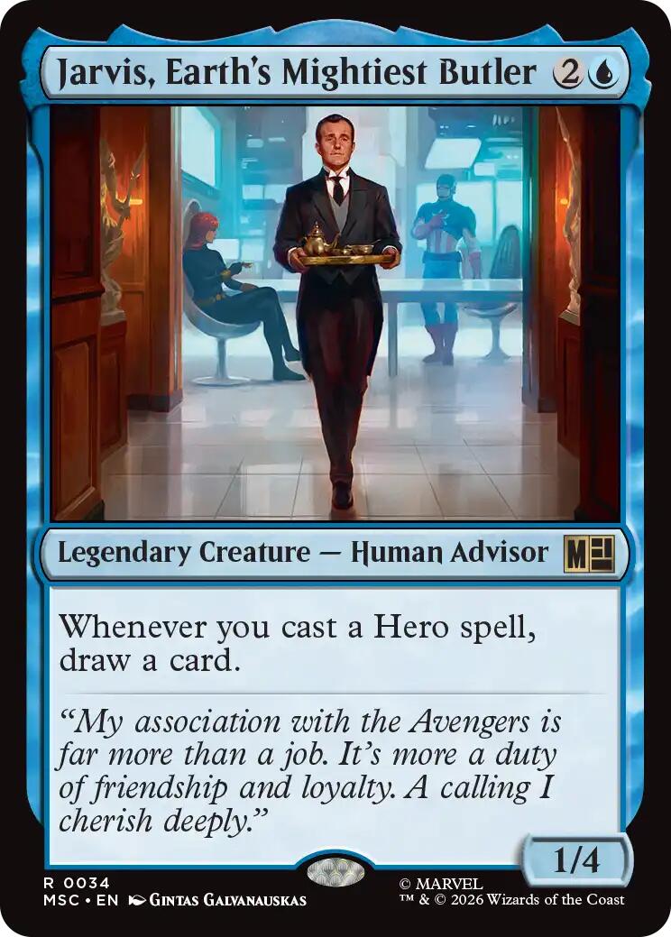 Jarvis, Earth's Mightiest Butler (Surge Foil) [Marvel Super Heroes Commander] | Devastation Store