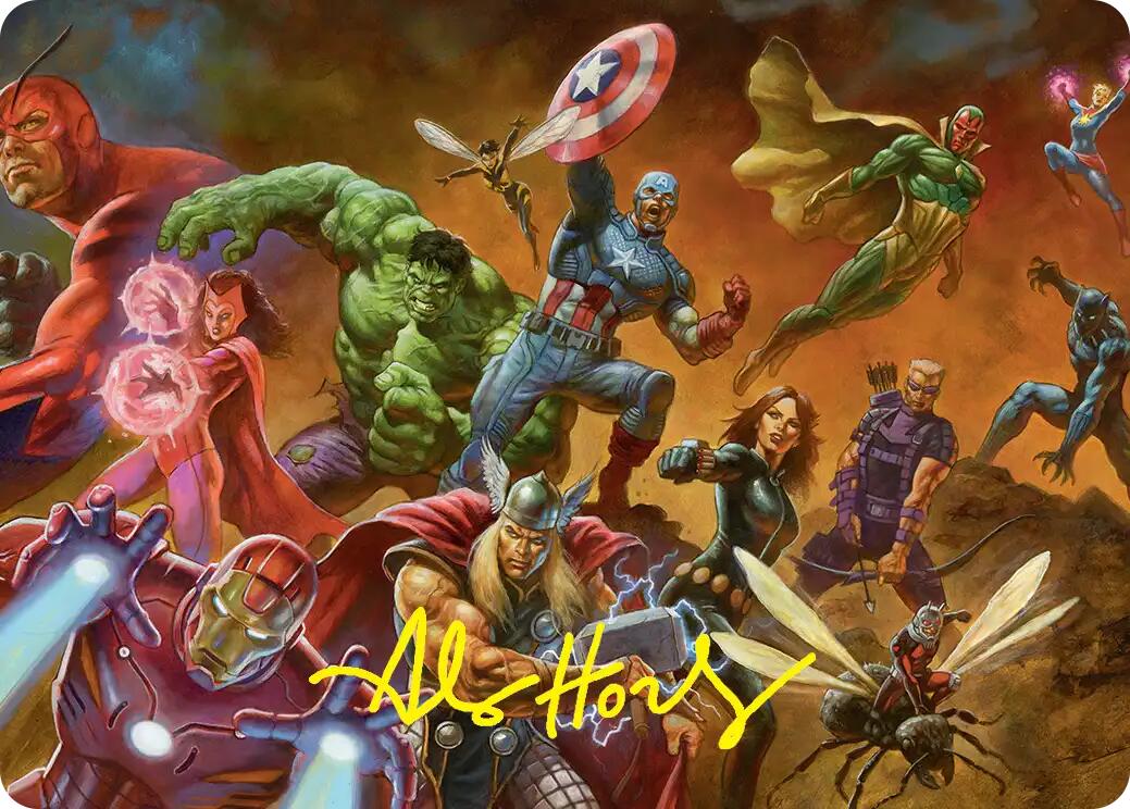 Avengers Assemble! Art Card (Gold-Stamped Signature) [Marvel Super Heroes Art Series] | Devastation Store