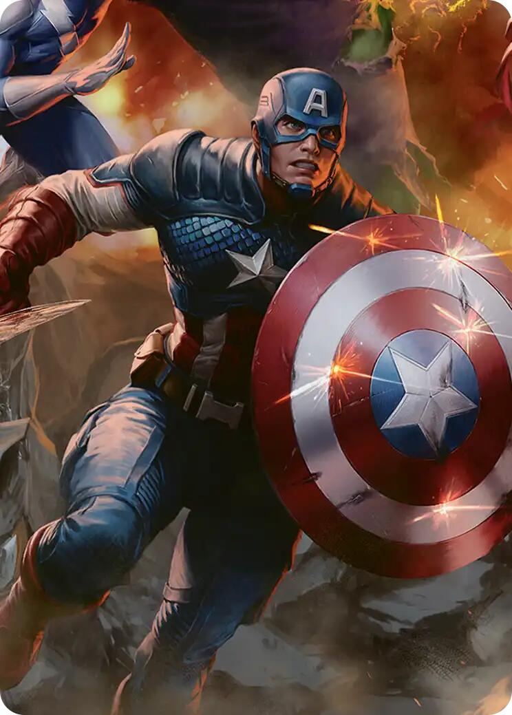 Captain America, Unbowed Art Card [Marvel Super Heroes Art Series] | Devastation Store
