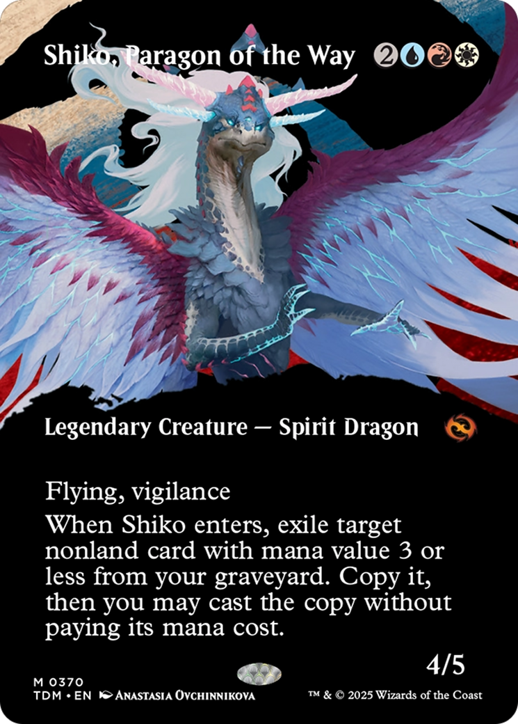 Shiko, Paragon of the Way (Borderless) [Tarkir: Dragonstorm] | Devastation Store