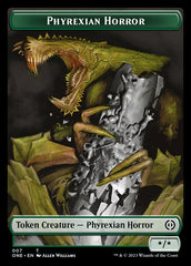 Rebel // Phyrexian Horror (007) Double-Sided Token [Phyrexia: All Will Be One Tokens] | Devastation Store