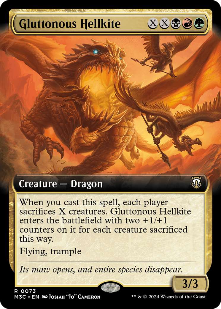 Gluttonous Hellkite (Extended Art) [Modern Horizons 3 Commander] | Devastation Store