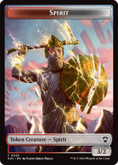 Spirit (0025) // Rogue Double-Sided Token [Secrets of Strixhaven Commander Tokens] | Devastation Store