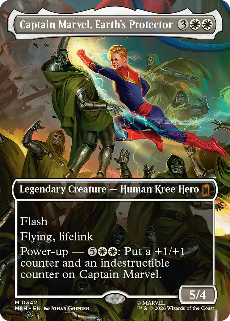 Captain Marvel, Earth's Protector (Borderless) (0342) [Marvel Super Heroes] | Devastation Store