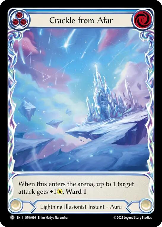 Crackle From Afar (Extended Art) [OMN036] (Omens of the Third Age)  Cold Foil | Devastation Store