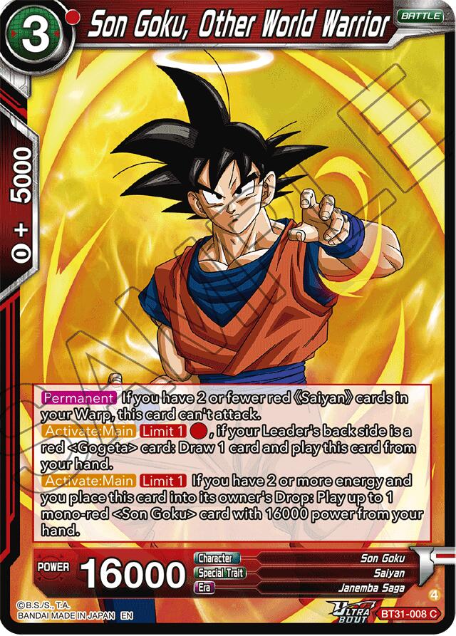 Son Goku, Other World Warrior (BT31-008) [Impact Beyond Dimensions] | Devastation Store