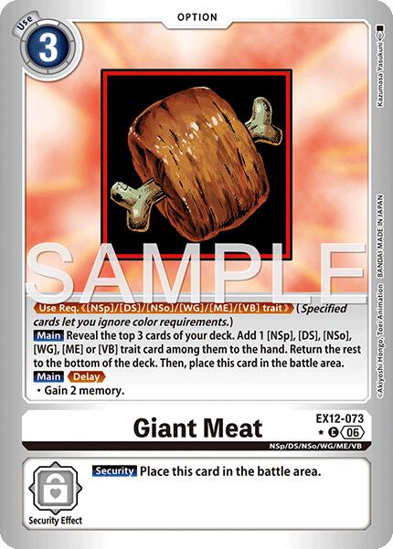 Giant Meat [EX12-073] (Limited Foil) [Digital World Shambala] | Devastation Store
