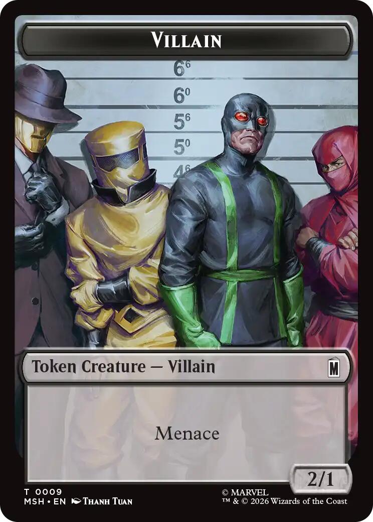Villain // Robot Villain Double-Sided Token (009//020) [Marvel Super Heroes Tokens] | Devastation Store