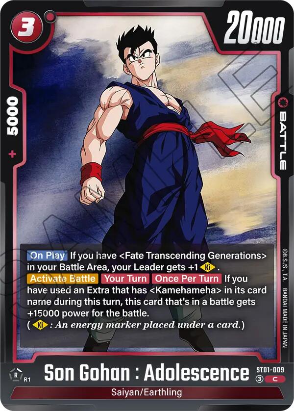 Son Gohan : Adolescence (ST01-009) [Story Booster 01] | Devastation Store