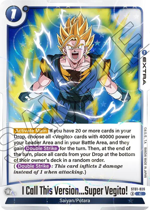 I Call This Version...Super Vegito! (Dragon Ball Pattern) [Story Booster 01] | Devastation Store