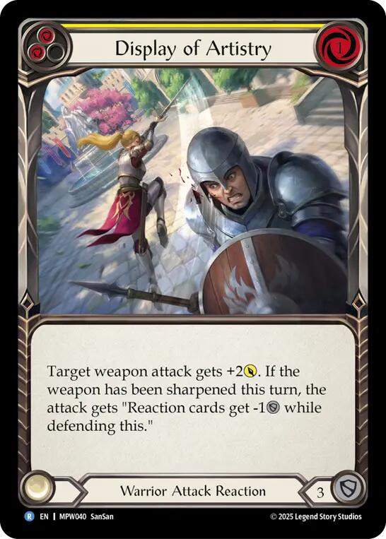 Display of Artistry (Yellow) [MPW040] (Mastery Pack Warrior)  Rainbow Foil | Devastation Store