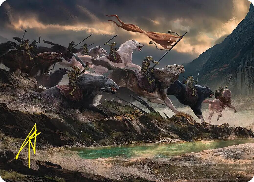 Tide of Fury and Disorder Art Card (Gold-Stamped Signature) [The Hobbit Art Series] | Devastation Store