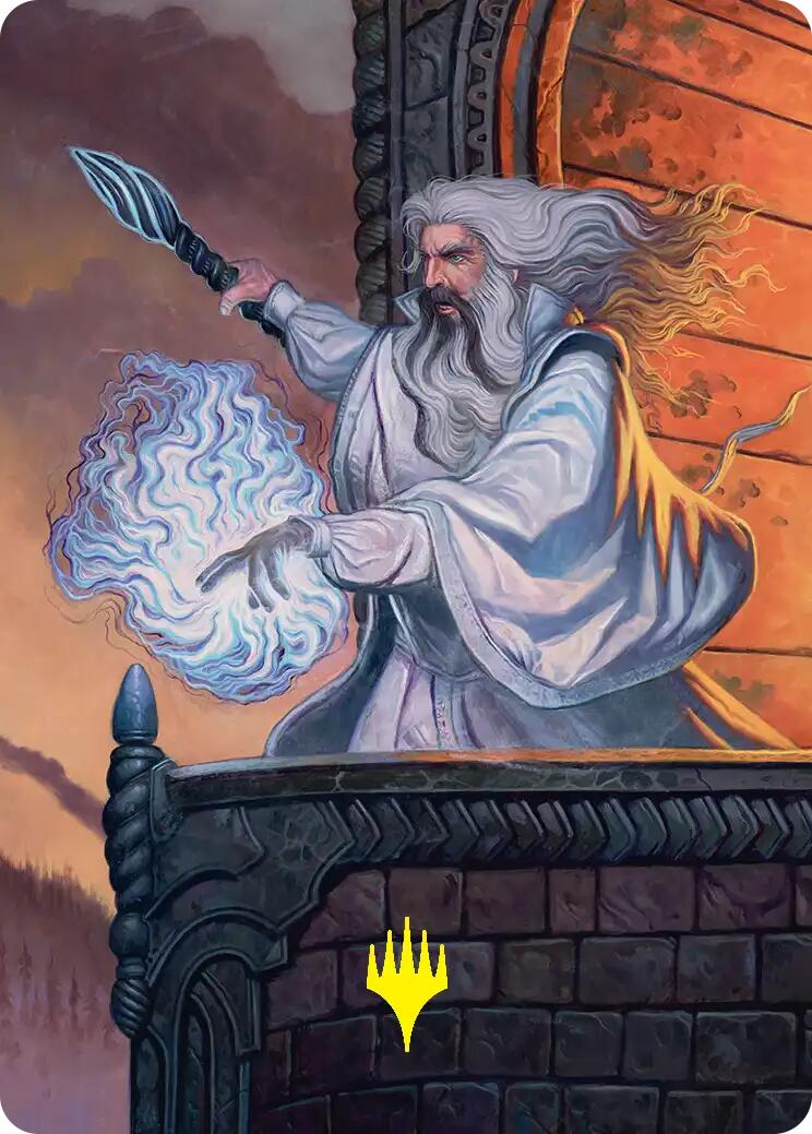 Saruman of Many Colors Art Card (Gold-Stamped) [The Hobbit Art Series] | Devastation Store