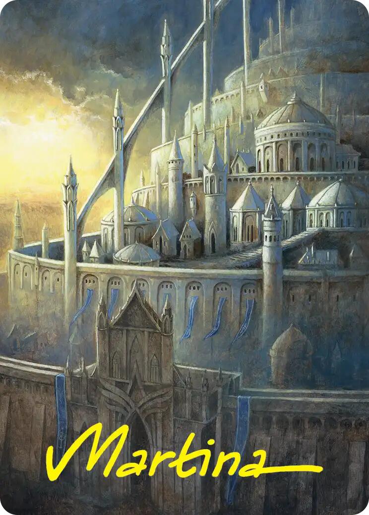 Minas Tirith Art Card (Gold-Stamped Signature) [The Hobbit Art Series] | Devastation Store