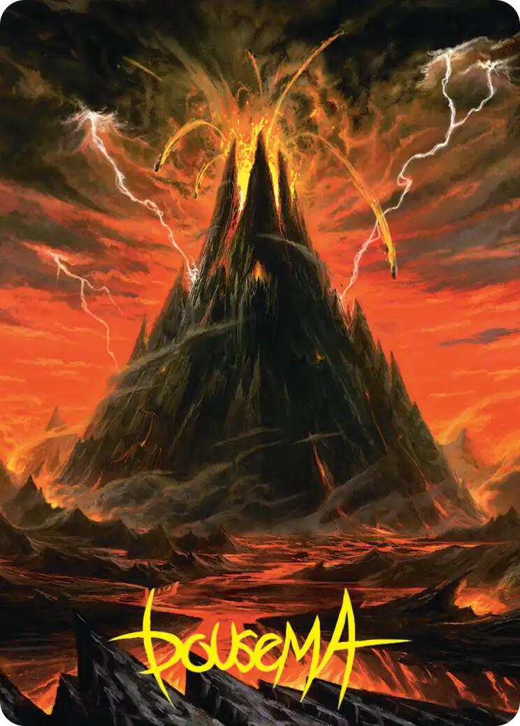 Mount Doom Art Card (Gold-Stamped Signature) [The Hobbit Art Series] | Devastation Store