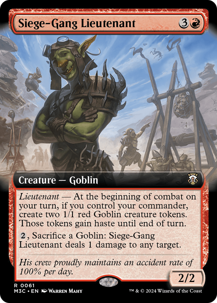 Siege-Gang Lieutenant (Extended Art) (Ripple Foil) [Modern Horizons 3 Commander] | Devastation Store