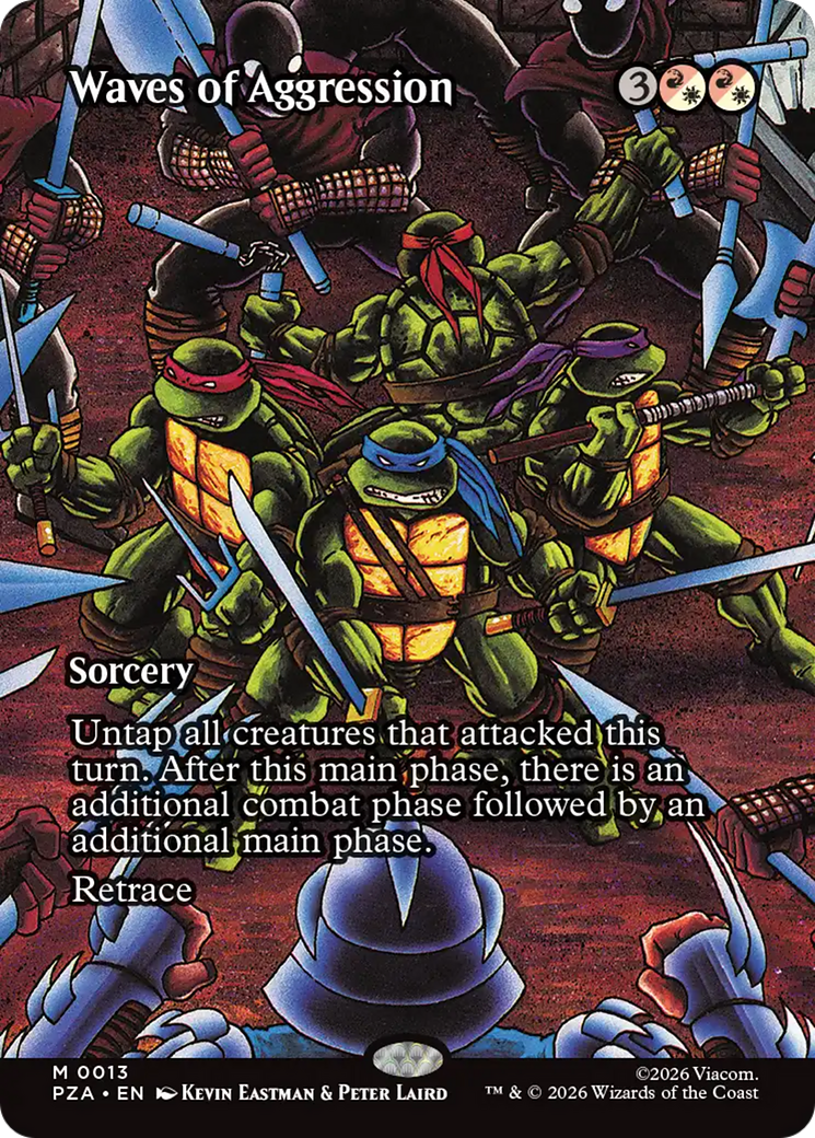 Waves of Aggression (Borderless) [Teenage Mutant Ninja Turtles Eternal-Legal] | Devastation Store