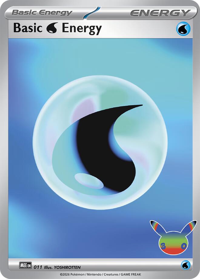 Basic Water Energy (011) (30th Celebration) [Mega Evolution Energies] | Devastation Store