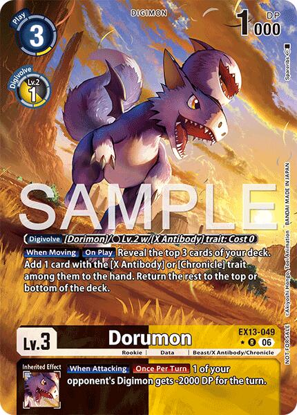 Dorumon [EX13-049] (Extended Art) [Chivalrous XIII] | Devastation Store