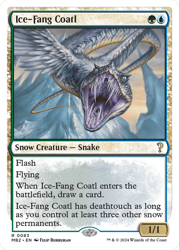 Ice-Fang Coatl (White Border) [Mystery Booster 2] | Devastation Store