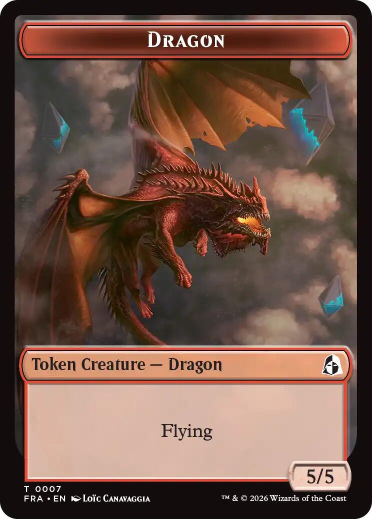 Dragon // Treasure Double-Sided Token [Reality Fracture Tokens] | Devastation Store