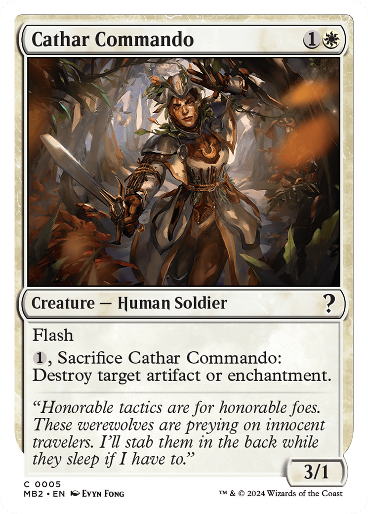 Cathar Commando (White Border) [Mystery Booster 2] | Devastation Store