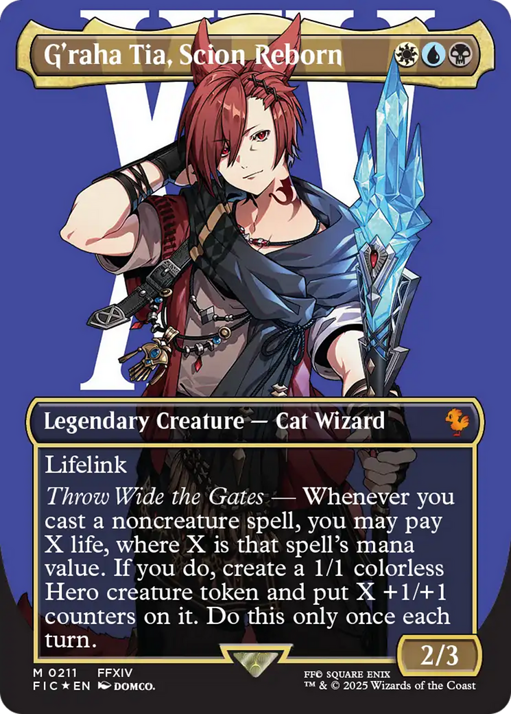 G'raha Tia, Scion Reborn (Borderless) (Surge Foil) [FINAL FANTASY Commander] | Devastation Store