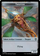 Thopter // Manifest Double-Sided Token [Outlaws of Thunder Junction Commander Tokens] | Devastation Store