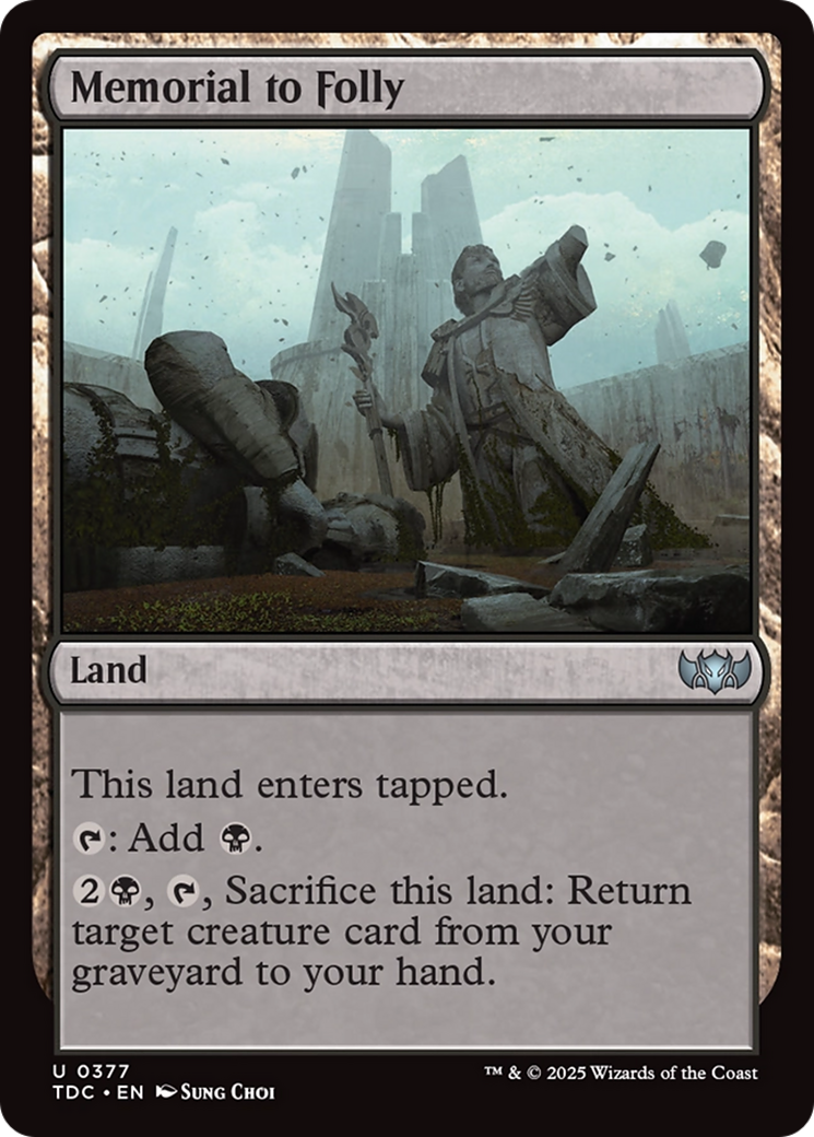 Memorial to Folly [Tarkir: Dragonstorm Commander] | Devastation Store