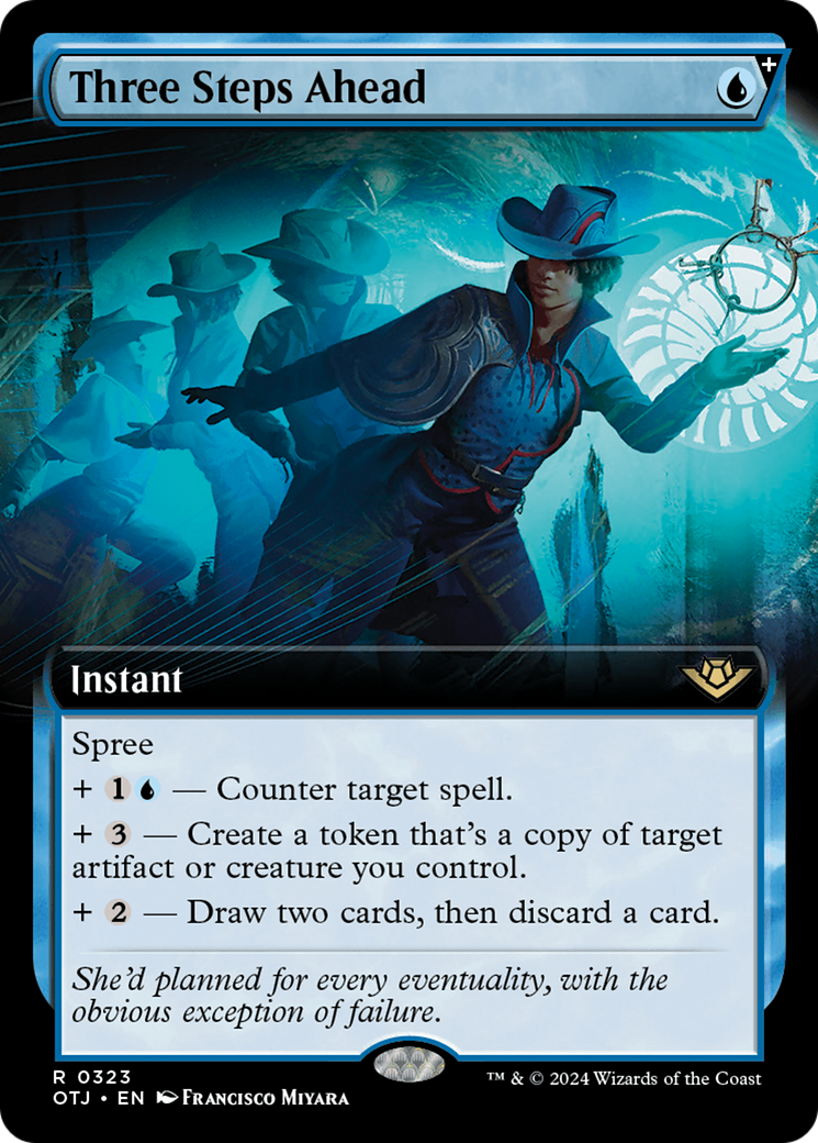 Three Steps Ahead (Extended Art) [Outlaws of Thunder Junction] | Devastation Store