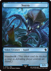 Spirit // Squid Double-Sided Token [FINAL FANTASY Commander Tokens] | Devastation Store